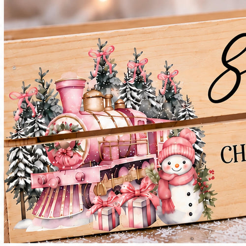 Personalised Christmas Eve Box | Wooden Christmas Eve Crate for Kids | Xmas Eve Box | Christmas Gift Box